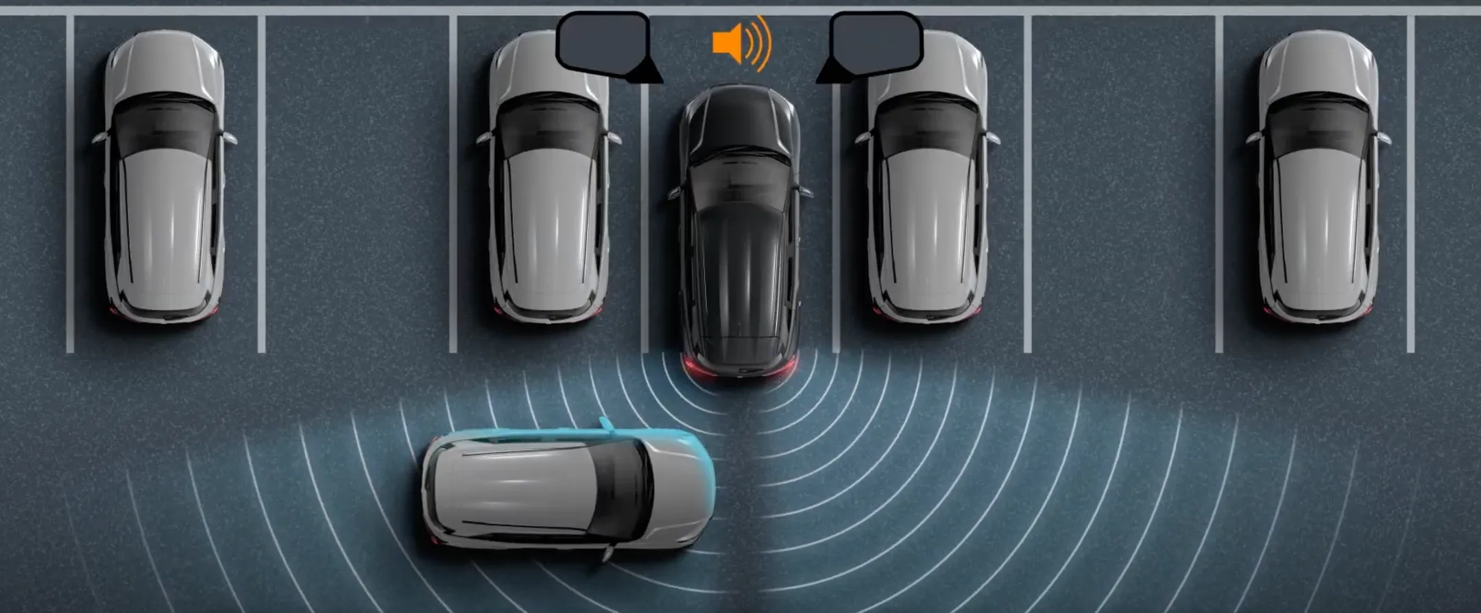 Rear Cross Traffic Alert illustration