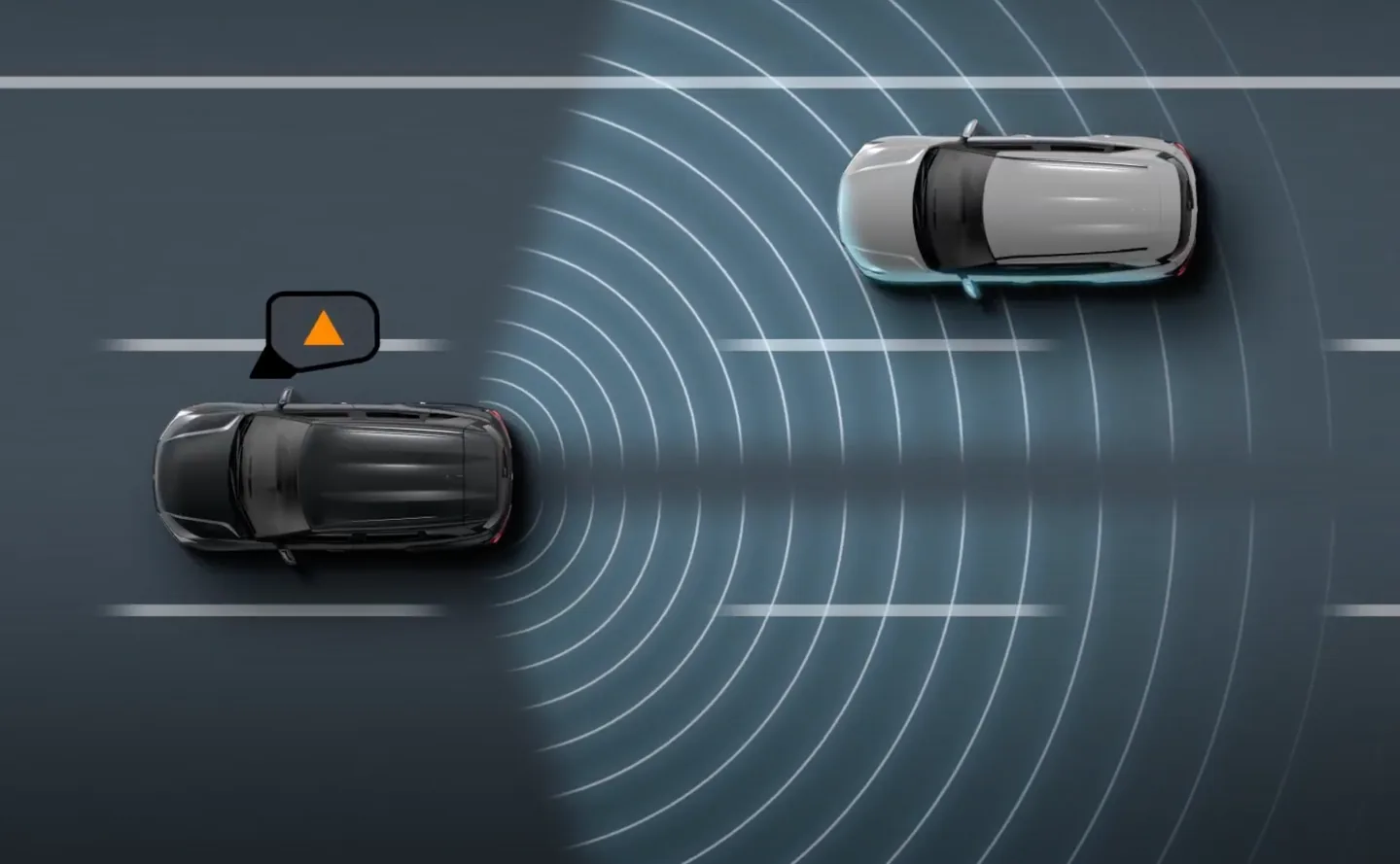 Blind Spot Warning illustration